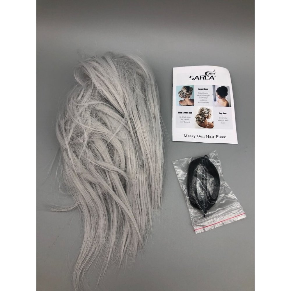 Natural Straight Messy Bun Hair Piece Scrunchie Hair Large Chignon Fake Ponytail